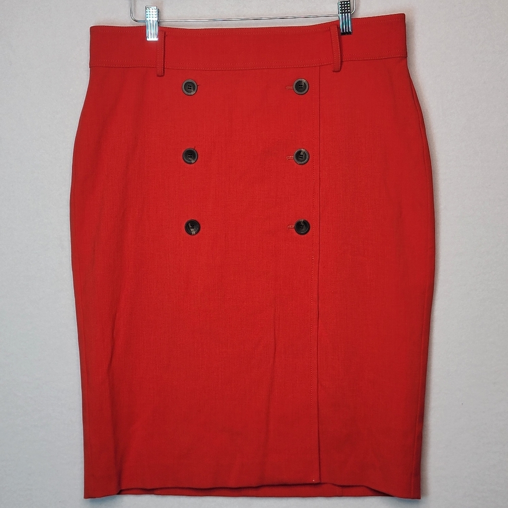 Ann Taylor Red Double-Breasted Women's‎ Skirt Size 14